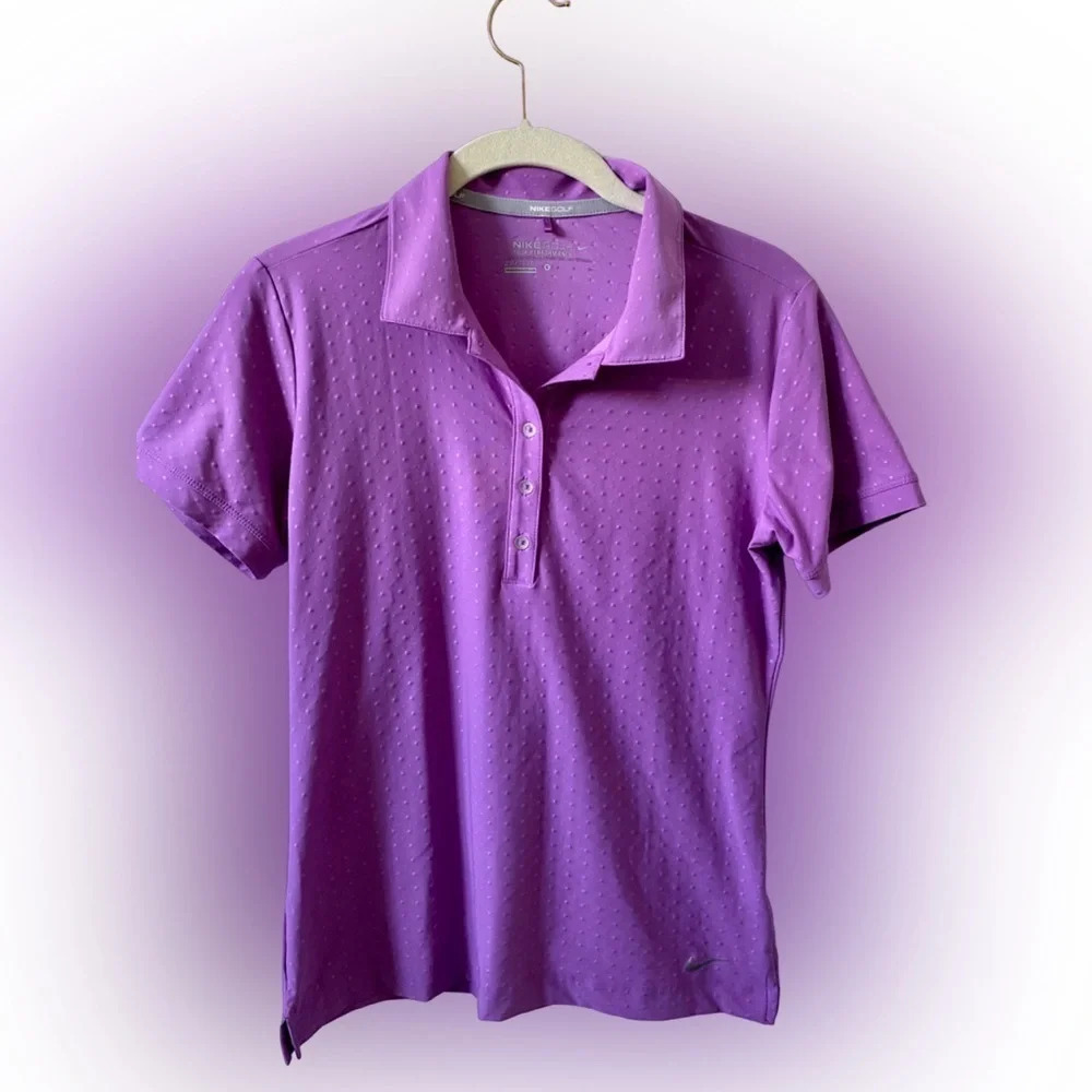 Nike Pro Golf Tour Performance Dri-Fit  Short Sleeve Dotted Polo Size S